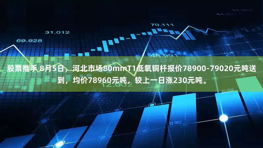 股票推手 8月5日，河北市场80mmT1低氧铜杆报价78900-79020元吨送到，均价78960元吨，较上一日涨230元吨。